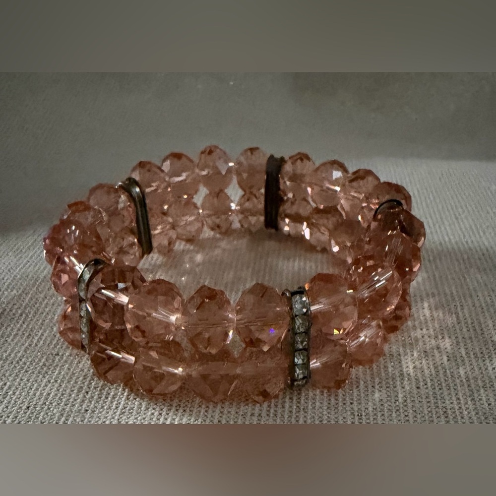 Pink Crystal Stretch Bracelet - Women Jewelry